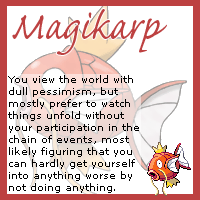 'What Pokémon are You?' quiz result: I am a Magikarp!