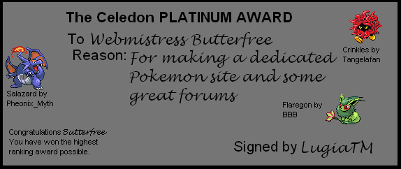 Celadon Platinum Award