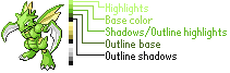 R/S Scyther and its palette