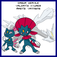 Dagur Weavile í valdatíð Kyurem, árstíð vatnsins