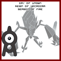 The Day of Unown in the Reign of Necrozma, Season of Fire