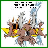 The Day of Pinsir in the Reign of Dialga, Season of the Earth